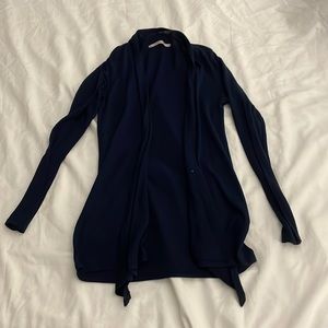 Navy long sleeved cardigan
